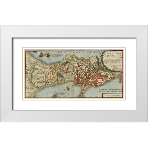 Gibraltar White Modern Wood Framed Art Print with Double Matting by Fer, Nicolas de