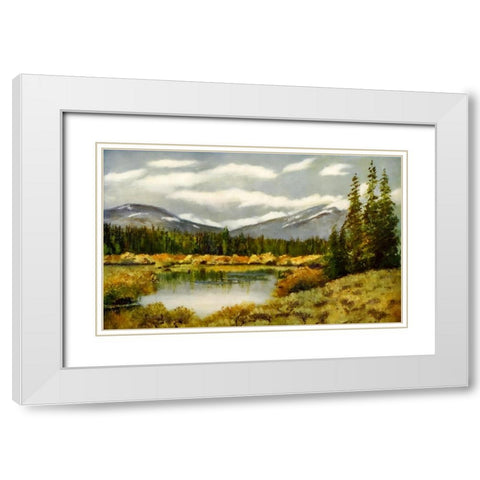 Landscape from Rod Gun and Perch 1914 White Modern Wood Framed Art Print with Double Matting by Blomfield, James