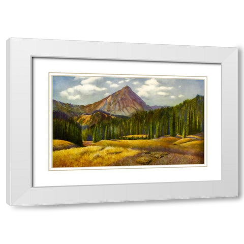 Mount Baldy from Rod Gun and Perch 1914 White Modern Wood Framed Art Print with Double Matting by Blomfield, James