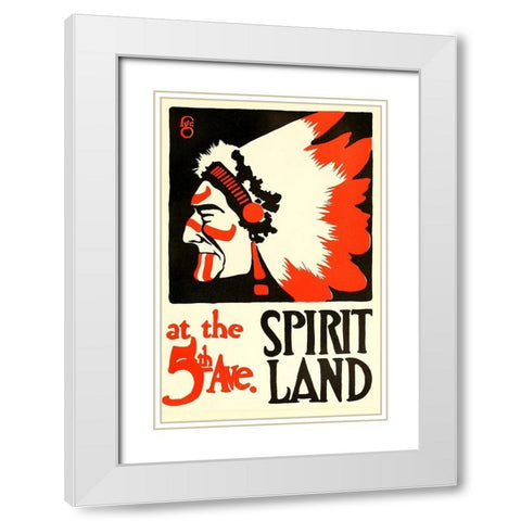 Spirit Land White Modern Wood Framed Art Print with Double Matting by Cooper, Thomas