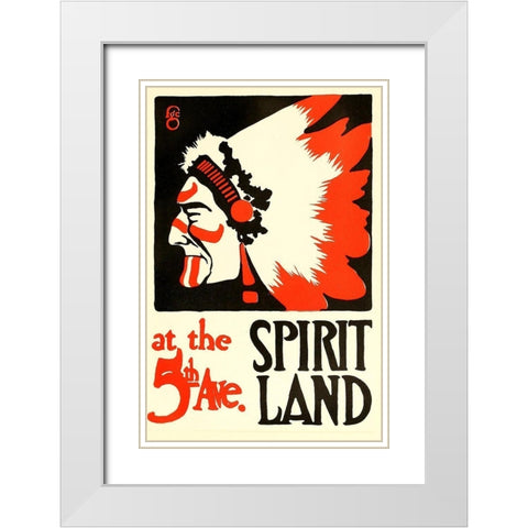 Spirit Land White Modern Wood Framed Art Print with Double Matting by Cooper, Thomas