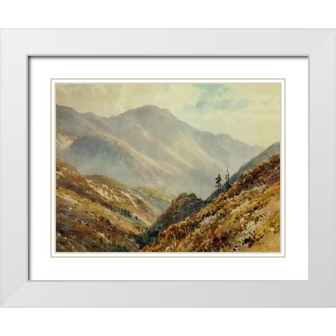 A Canon in the Sierra Madres-California 1914 White Modern Wood Framed Art Print with Double Matting by Palmer, Sutton