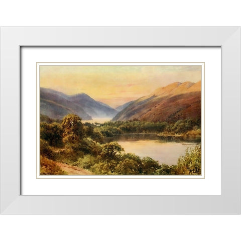 Blue Lake-Lake County-California 1914 White Modern Wood Framed Art Print with Double Matting by Palmer, Sutton