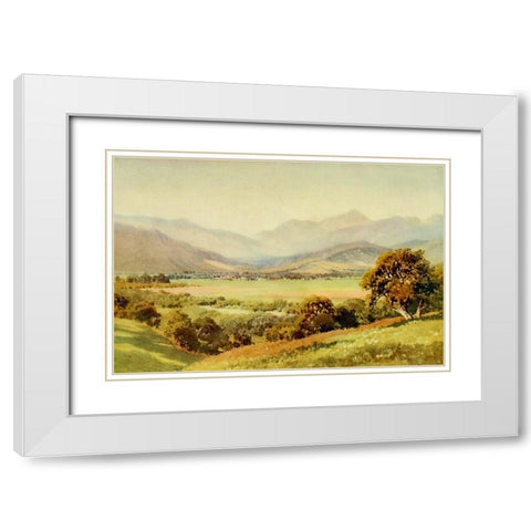 Glendale-Valley of the San Gabriel-California 1914 White Modern Wood Framed Art Print with Double Matting by Palmer, Sutton