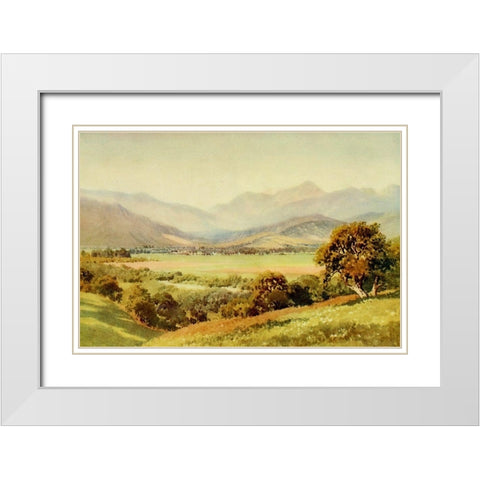 Glendale-Valley of the San Gabriel-California 1914 White Modern Wood Framed Art Print with Double Matting by Palmer, Sutton
