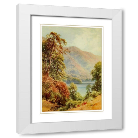 Laurel Lake-Sacramento-California 1914 White Modern Wood Framed Art Print with Double Matting by Palmer, Sutton