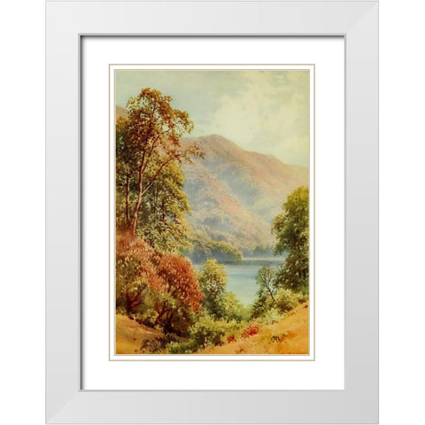 Laurel Lake-Sacramento-California 1914 White Modern Wood Framed Art Print with Double Matting by Palmer, Sutton