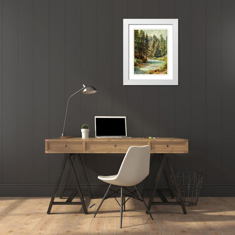 McCloud River-Sacramento Valley-California 1914 White Modern Wood Framed Art Print with Double Matting by Palmer, Sutton