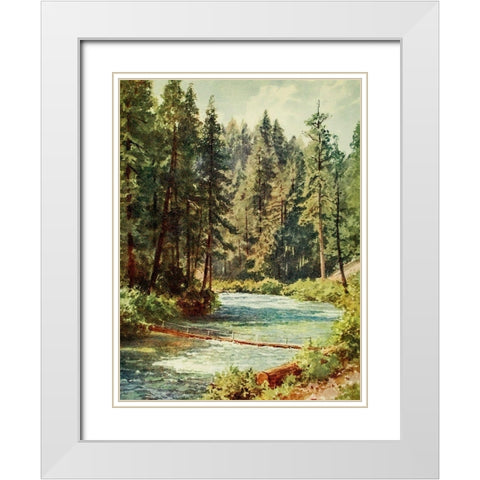 McCloud River-Sacramento Valley-California 1914 White Modern Wood Framed Art Print with Double Matting by Palmer, Sutton