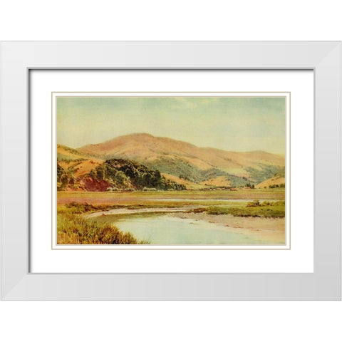 Mill Valley and Backwater of San Francisco Bay-California 1914 White Modern Wood Framed Art Print with Double Matting by Palmer, Sutton