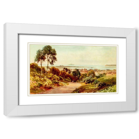 San Diego-looking towards Point Loma-California 1914 White Modern Wood Framed Art Print with Double Matting by Palmer, Sutton