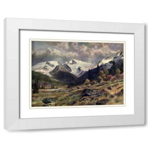 Rogers Pass-Selkirks White Modern Wood Framed Art Print with Double Matting by Canadian Pacific Railway