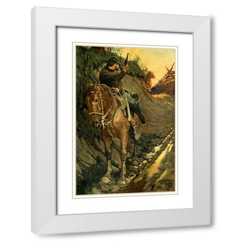 I got behind a turn and fired White Modern Wood Framed Art Print with Double Matting by Wyeth, Newell