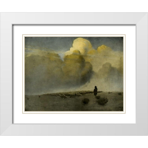 Pastoral of the South west White Modern Wood Framed Art Print with Double Matting by Wyeth, Newell