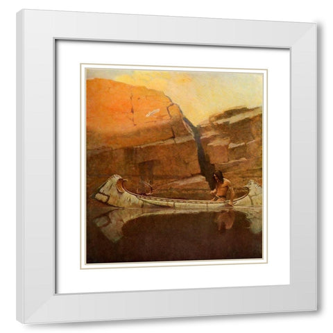 Moods-Autumn White Modern Wood Framed Art Print with Double Matting by Wyeth, Newell