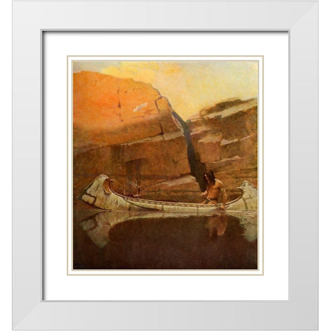 Moods-Autumn White Modern Wood Framed Art Print with Double Matting by Wyeth, Newell