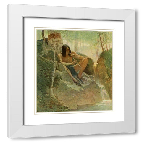 Moods-Spring White Modern Wood Framed Art Print with Double Matting by Wyeth, Newell