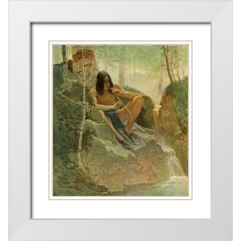 Moods-Spring White Modern Wood Framed Art Print with Double Matting by Wyeth, Newell