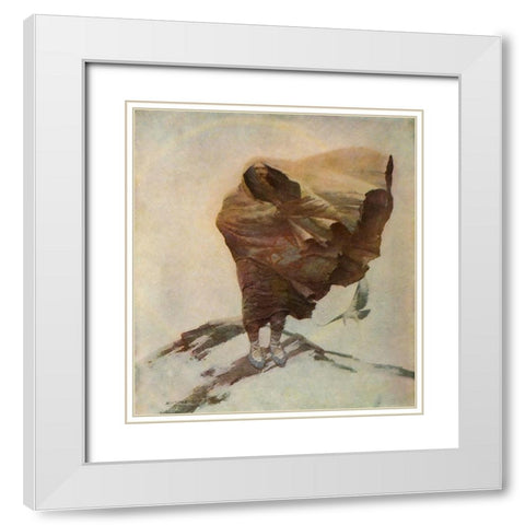 Moods-Winter White Modern Wood Framed Art Print with Double Matting by Wyeth, Newell