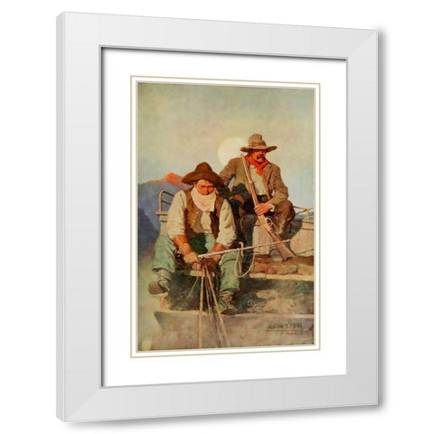 The Pay stage White Modern Wood Framed Art Print with Double Matting by Wyeth, Newell