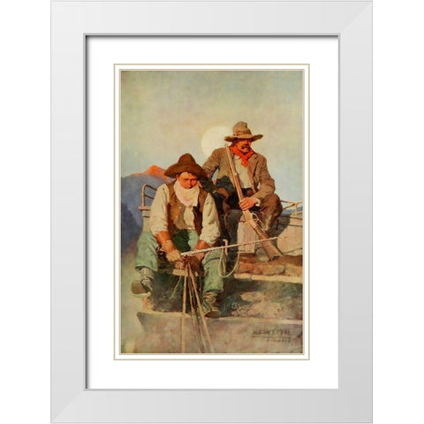 The Pay stage White Modern Wood Framed Art Print with Double Matting by Wyeth, Newell