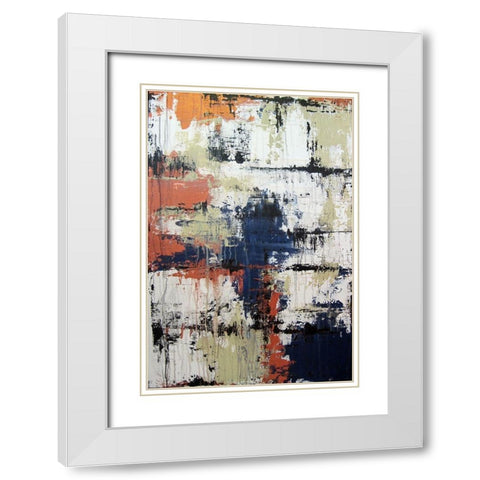 Rain on Window White Modern Wood Framed Art Print with Double Matting by Clement, Diane
