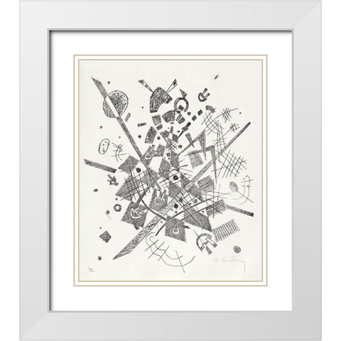 Kleine Welten IX-Small Worlds IX 1922 White Modern Wood Framed Art Print with Double Matting by Kandinsky, Wassily