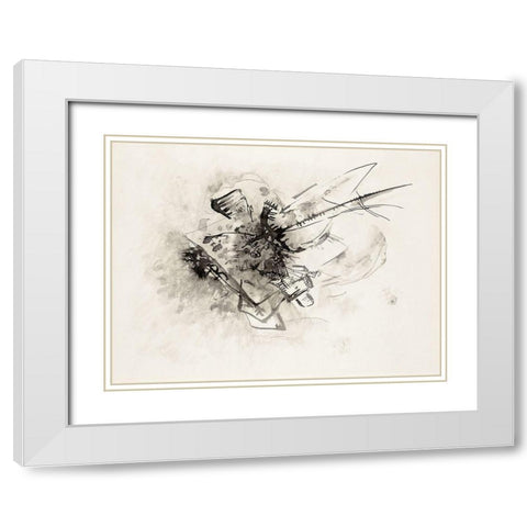 Untitled 1916 White Modern Wood Framed Art Print with Double Matting by Kandinsky, Wassily