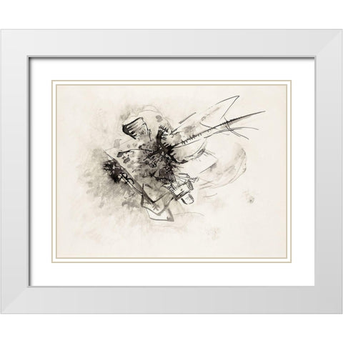 Untitled 1916 White Modern Wood Framed Art Print with Double Matting by Kandinsky, Wassily