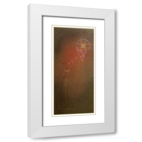 Angle 1929 White Modern Wood Framed Art Print with Double Matting by Kandinsky, Wassily