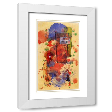 Black Spot 1932 White Modern Wood Framed Art Print with Double Matting by Kandinsky, Wassily