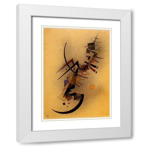 Capriccio 1927 White Modern Wood Framed Art Print with Double Matting by Kandinsky, Wassily