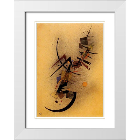 Capriccio 1927 White Modern Wood Framed Art Print with Double Matting by Kandinsky, Wassily