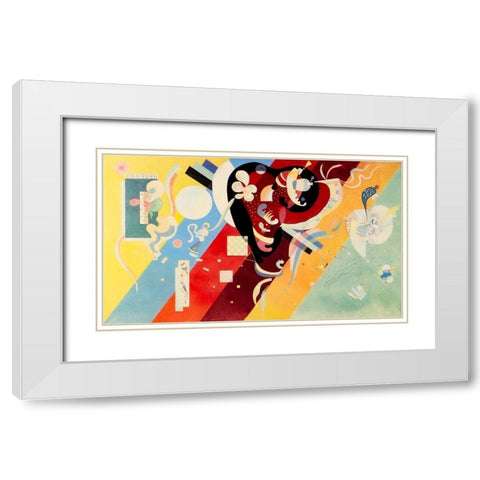 Composition IX 1936 White Modern Wood Framed Art Print with Double Matting by Kandinsky, Wassily