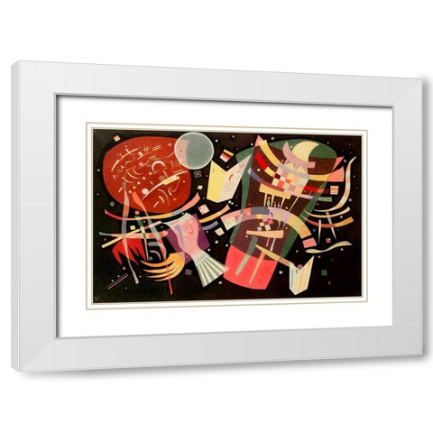Composition X 1939 White Modern Wood Framed Art Print with Double Matting by Kandinsky, Wassily
