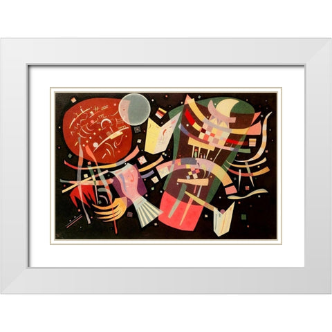 Composition X 1939 White Modern Wood Framed Art Print with Double Matting by Kandinsky, Wassily