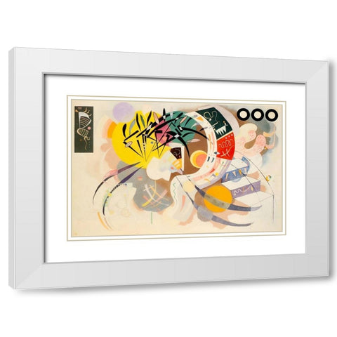 Dominant curve 1936 White Modern Wood Framed Art Print with Double Matting by Kandinsky, Wassily
