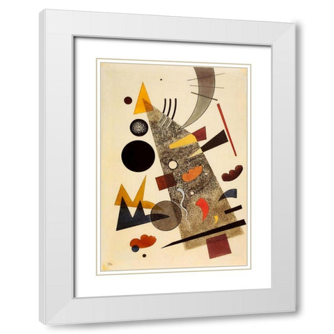 Grey 1924 White Modern Wood Framed Art Print with Double Matting by Kandinsky, Wassily