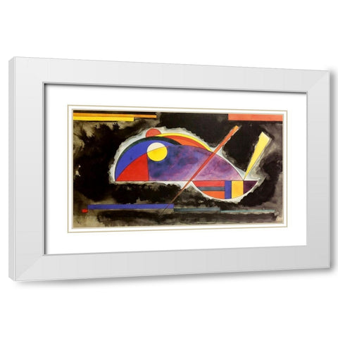 Hot 1931 White Modern Wood Framed Art Print with Double Matting by Kandinsky, Wassily