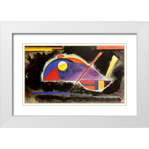 Hot 1931 White Modern Wood Framed Art Print with Double Matting by Kandinsky, Wassily
