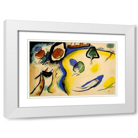 Improvisation no.25 1912 White Modern Wood Framed Art Print with Double Matting by Kandinsky, Wassily