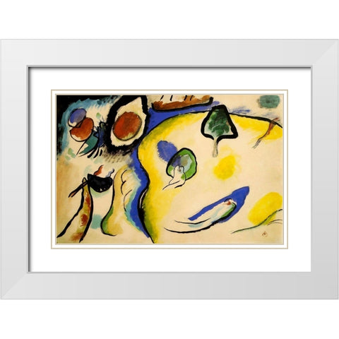 Improvisation no.25 1912 White Modern Wood Framed Art Print with Double Matting by Kandinsky, Wassily