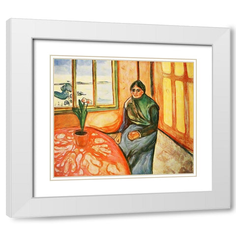 Melancholy 1899 White Modern Wood Framed Art Print with Double Matting by Kandinsky, Wassily