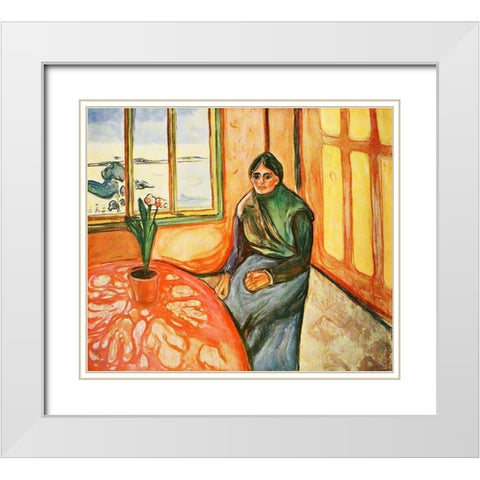 Melancholy 1899 White Modern Wood Framed Art Print with Double Matting by Kandinsky, Wassily