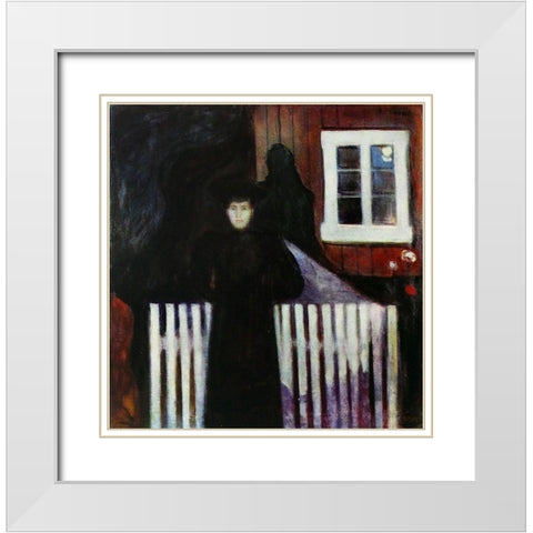 Moonlight 1893 White Modern Wood Framed Art Print with Double Matting by Kandinsky, Wassily