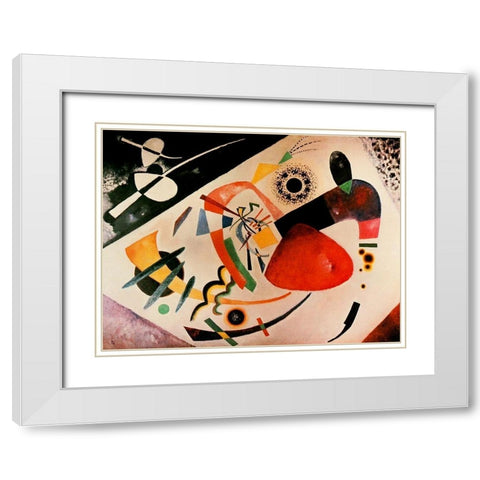 Red Spot II 1921 White Modern Wood Framed Art Print with Double Matting by Kandinsky, Wassily