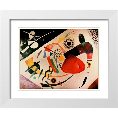 Red Spot II 1921 White Modern Wood Framed Art Print with Double Matting by Kandinsky, Wassily