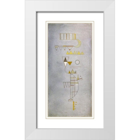 Sweetish 1932 White Modern Wood Framed Art Print with Double Matting by Kandinsky, Wassily