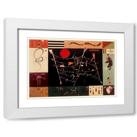 The Whole 1940 White Modern Wood Framed Art Print with Double Matting by Kandinsky, Wassily
