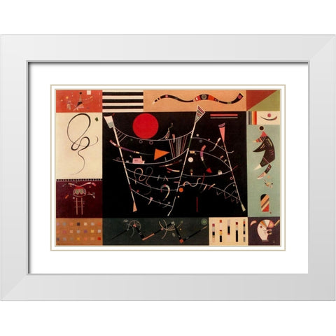 The Whole 1940 White Modern Wood Framed Art Print with Double Matting by Kandinsky, Wassily